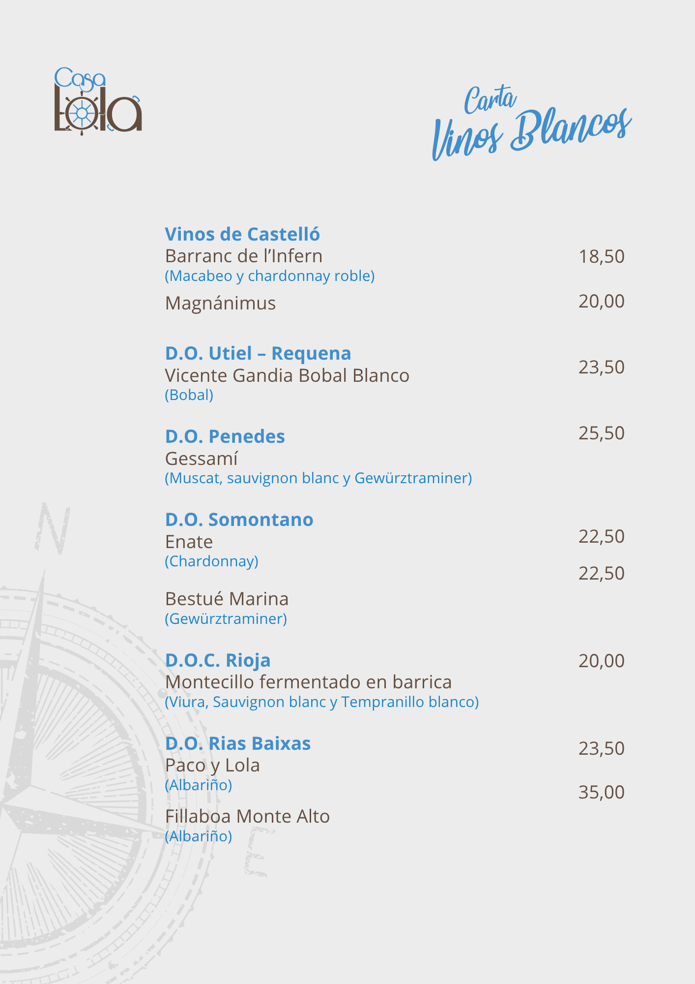 Carta Casa Lola